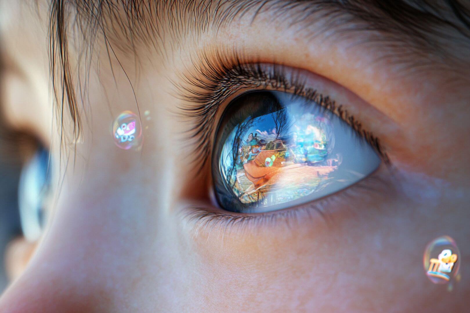 Niño viendo dibujos