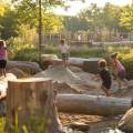 En los patios naturalizados, el juego se transforma en exploración sensorial, movimiento libre y conexión real con el entorno