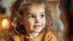 Una niña escucha a su madre
