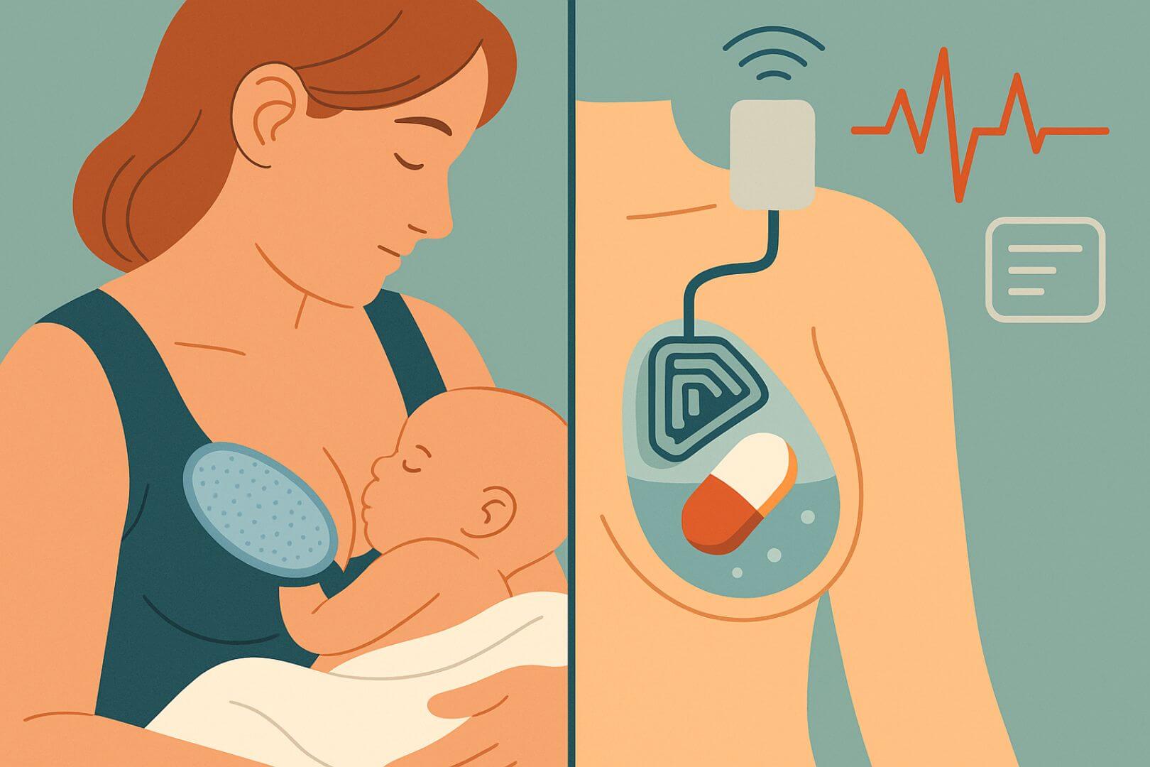 La primera plataforma wearable capaz de analizar químicamente la leche materna en contacto con el cuerpo de la madre, sin necesidad de extraer la leche ni de llevarla a un laboratorio.