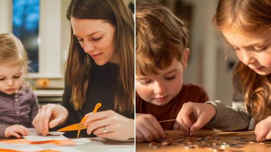 Un estudio reciente confirma que entre los 3 y 6 años, las niñas suelen mostrar antes agarres más precisos y coordinación en tareas como ensartar o colocar piezas