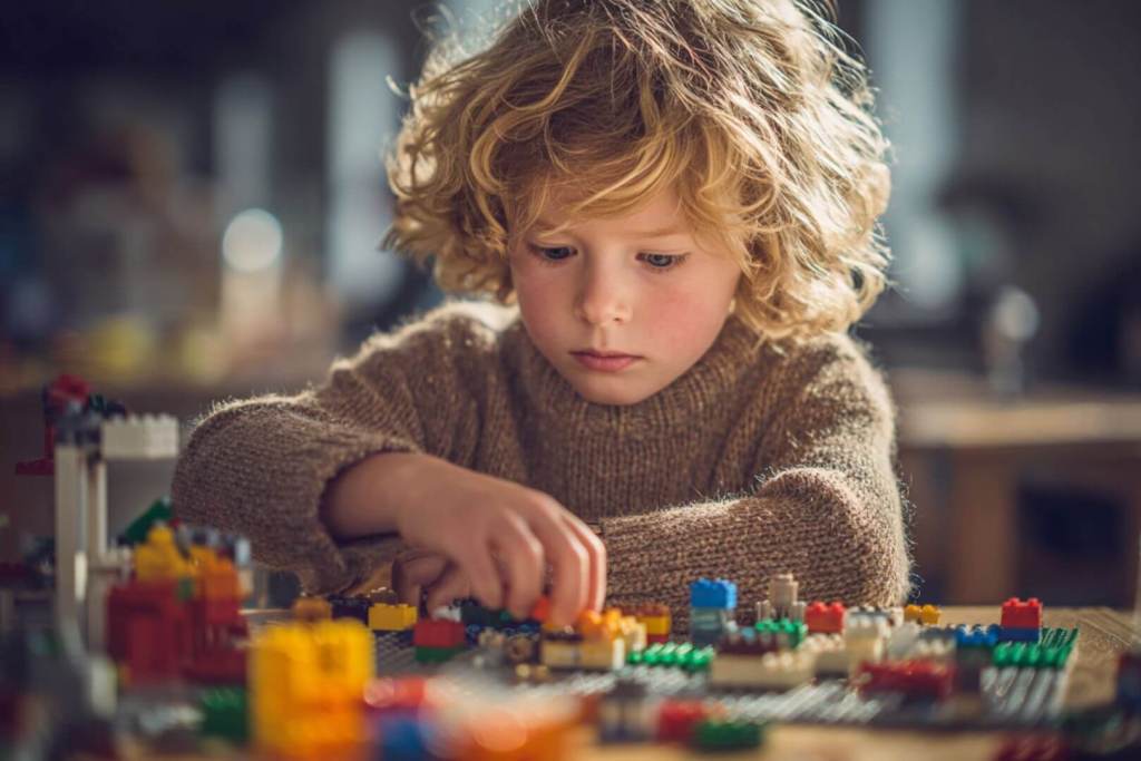 El trabajo con bloques LEGO estimula la concentración y el pensamiento espacial desde edades tempranas.