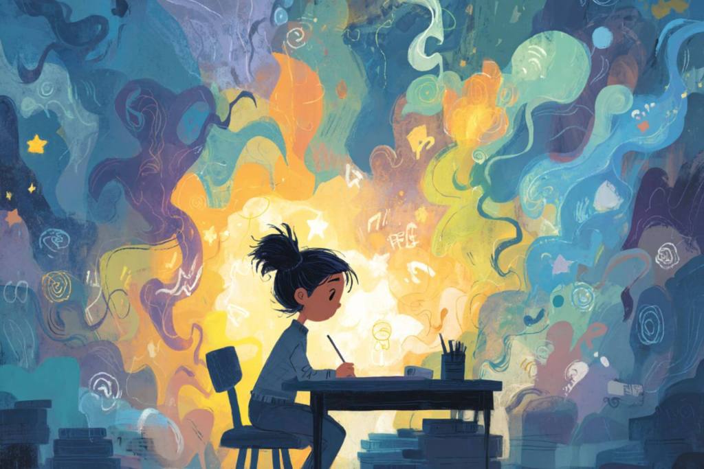 Cuando una niña con altas capacidades entra en su universo creativo, todo lo demás desaparece. El entorno se silencia, aunque grite.