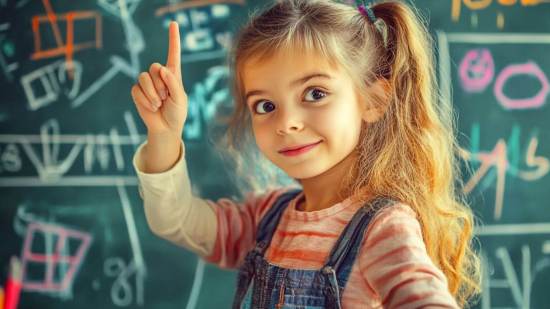 Una niña brillante participa activamente en clase. Fomentar la curiosidad y ofrecer retos adecuados es clave en su desarrollo.