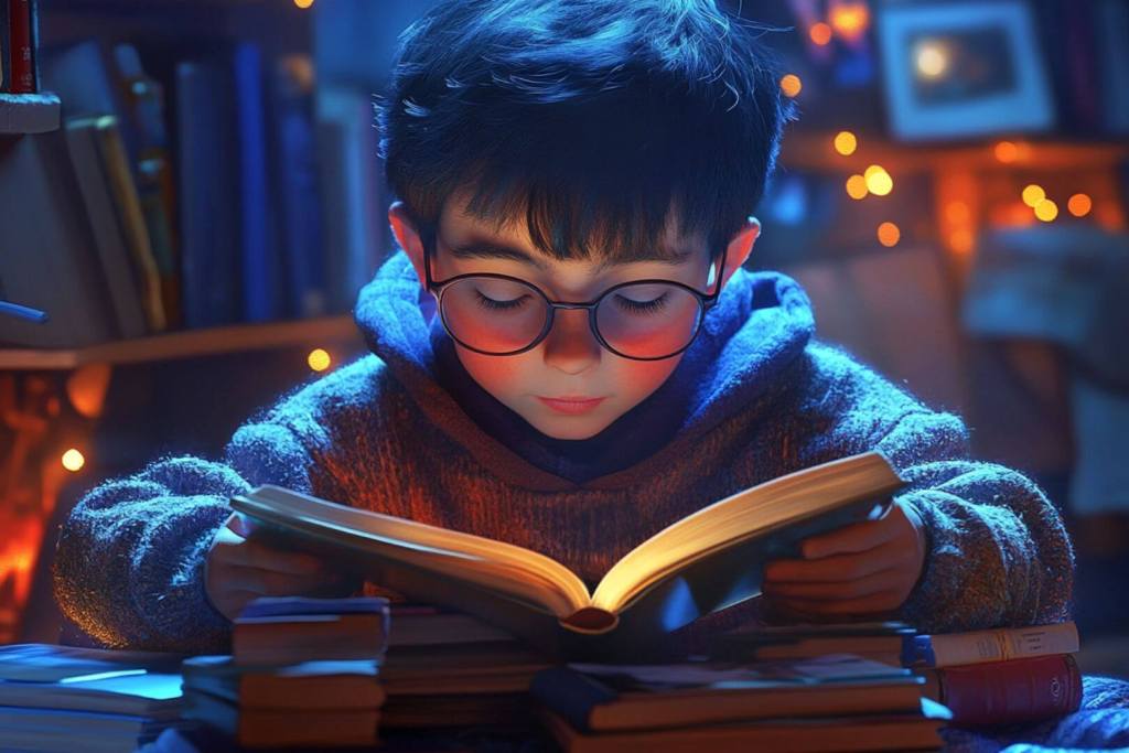 Un niño con altas capacidades disfruta de la lectura en solitario. Su concentración y autonomía son claves en su forma de aprender.