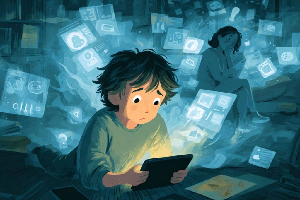 Niños más expuestos a pantallas muestran más síntomas de hiperactividad, impulsividad y dificultades de concentración, según el estudio publicado en BMC Pediatrics (2024)