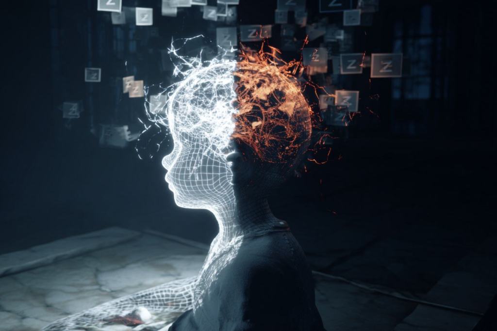 La conectividad cerebral en la adolescencia se ve afectada por el sue⁠ño insuficiente. La dispersión del haz cingulado, medida por resonancia, fue clave para entender los cambios vinculados al tiempo frente a pantallas.