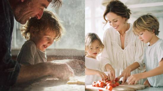 Cocinar con niños puede ser un caos… o una experiencia preciosa. Álvaro Bilbao explica por qué preparar todo antes y trabajar de uno en uno los ingredientes marca la diferencia.