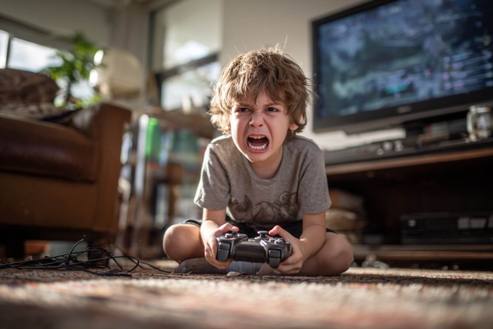 Cuando se acaba el tiempo de pantalla, algunos niños reaccionan con rabietas intensas por la sobreexcitación que provoca el uso de dispositivos.