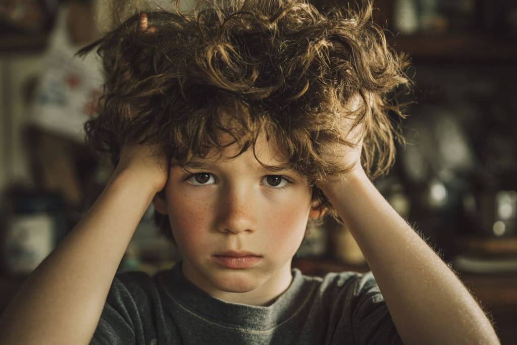 El rascado constante es uno de los signos más habituales de la pediculosis en los niños.