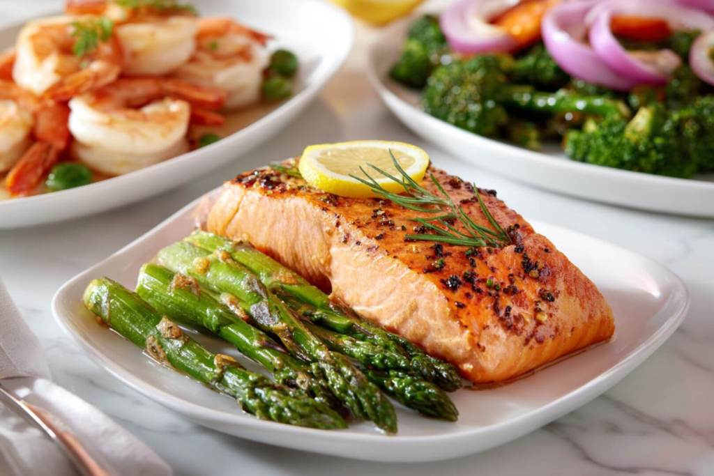 Salmón y espárragos, un plato saludable, ideal para embarazadas